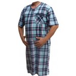 Xcena noční košile krátký rukáv káro modrá – Zboží Dáma