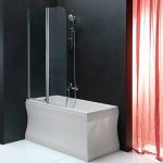 ONE vanová zástěna skládací 900mm, čiré sklo GO1190 – Hledejceny.cz