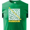 Dětské tričko dětské tričko Parkour bludiště, zelená