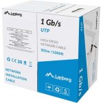 LANBERG KABEL LAN UTP 1GB/S 305M DRÁT CCA ČERNÝ – Zboží Živě