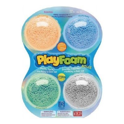 PEXI PlayFoam® Modelína/Plastelína kuličková 4 barvy na kartě 18x27x4cm – Hledejceny.cz