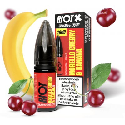 Riot X Salt Morello Cherry & Banana 10 ml 10 mg – Sleviste.cz