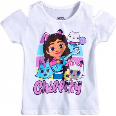 Dívčí tričko GABBYS DOLLHOUSE CHILLING bílá – Zboží Dáma