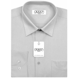 AMJ košile s dlouhým rukávem Světle šedá JDR82 10