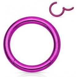 Šperky4U piercing segment kruh fialový K01039A-1610