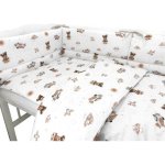 Miminu Mantinel s povlečením 3-dílná sada Bavlna Médě pilot bílá béžová 135 x 100 cm – Zboží Dáma