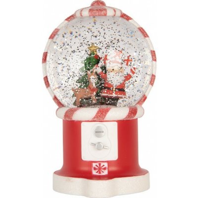 Clayre & Eef Kouzelná vánoční dekorace Santa – hrací skříňka s LED - 12*11*20 cm / 3*AA/ USB - Clayre & Eef – Hledejceny.cz