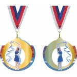 Akrylátová medaile Gymnastika stuha Zlatá – Zboží Dáma