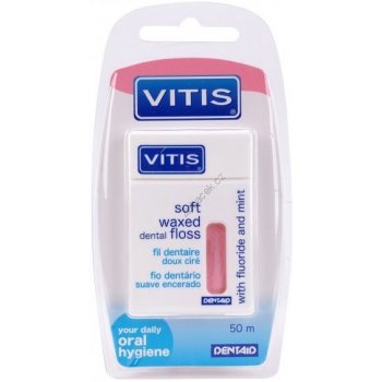 Vitis Dental Care expandující velmi jemná dentální nit s fluoridem a mentolem 50 m