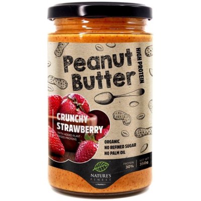 Nutrisslim Peanut Butter Crunchy Strawberry Bio Bio Arašídový krém jahodový 350 g