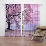 Sablio Závěs Růžový strom: 2ks 140x250cm – Hledejceny.cz