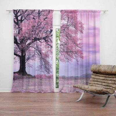 Sablio Závěs Růžový strom: 2ks 140x250cm – Hledejceny.cz