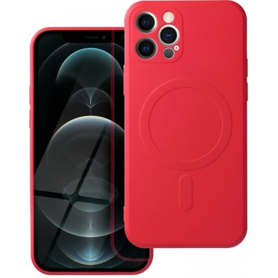 MagSafe Silicone Case Apple iPhone 12 PRO MAX červené