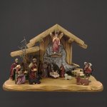 AMADEA Dřevěný betlém BEZ FIGUREK 38 cm český výrobek – Zboží Dáma