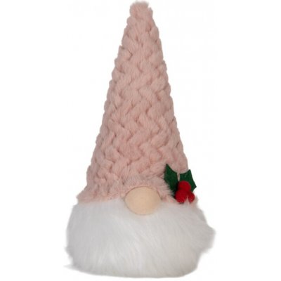 Vánoční svítící dekorace skřítek Gnome LED v růžové čepici - 10*10*25 cm/ 3AA - Clayre & Eef – Hledejceny.cz