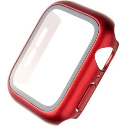 FIXED Pure+ s temperovaným sklem pro Apple Watch 40mm, červené FIXPUW+-436-RD