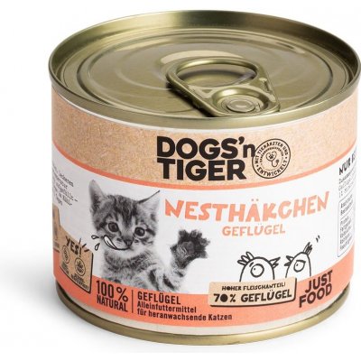 Dogs'n Tiger Nesthäkchen pro koťata, drůbeží 6 x 0,2 kg