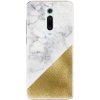 Pouzdro a kryt na mobilní telefon Xiaomi Pouzdro iSaprio - Gold and WH Marble - Xiaomi Mi 9T Pro