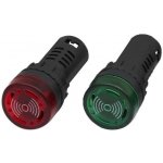 Onpira Signální kontrolka 12 V a 24 V s LED a bzučákem Červená, 12 V, 19 mm – Zboží Živě