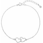 Pavona stříbrný náramek dvě srdíčka 63009 – Zboží Dáma