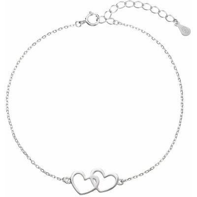 Pavona stříbrný náramek dvě srdíčka 63009 – Zboží Dáma