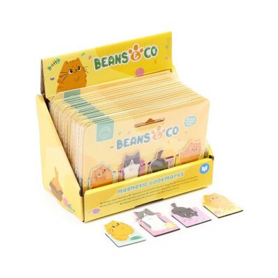Puckator Záložky do knihy magnetické 4ks - Kočka Beans Co – Hledejceny.cz