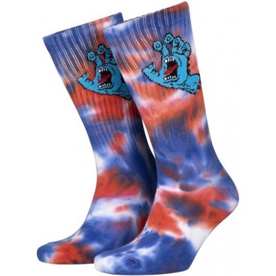 Santa Cruz ponožky Screaming Hand Tie Dye Sock White/Cobalt/Astro Dust TieDyeb – Zbozi.Blesk.cz