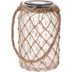 LED Lampa sklo, juta 110x185mm solární na zavěšení, čirá – Zboží Dáma