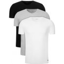 Tommy Hilfiger Sada pánských trik Premium Essentials Vn Tee Ss 3 Pack 2S87903767 004 Black/Grey Heather White