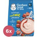 GERBER Cereal mléčná kaše jahodová Dobrou noc 230g