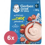 GERBER Cereal mléčná kaše jahodová Dobrou noc 230g – Zboží Dáma