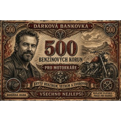Bezvadary.cz | Dárková bankovka pro motorkáře k narozeninámA4 30x21cm db24 – Hledejceny.cz