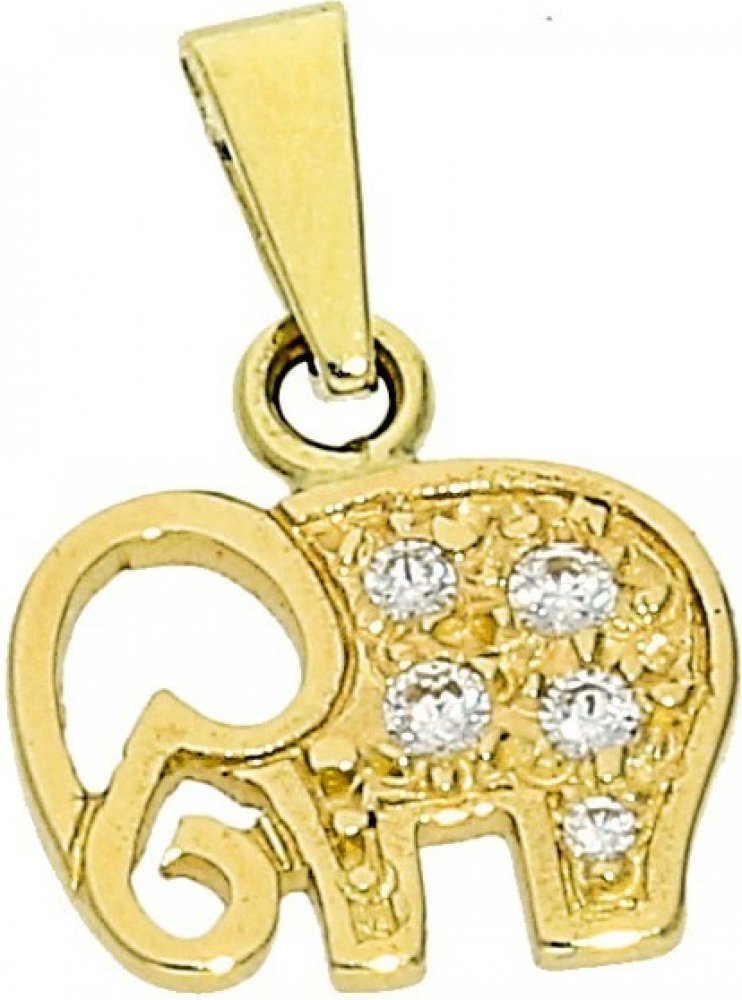 Goldstore Zlatý přívěsek slon se zirkony 1.01.PR005656 | Srovnanicen.cz