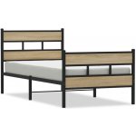 vidaXL Kovový rám postele bez matrace dub sonoma – Zboží Dáma