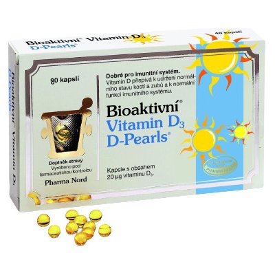 Bioaktivní Bioaktivni Vitamin D3 D Pearls 80 kapslí – Hledejceny.cz