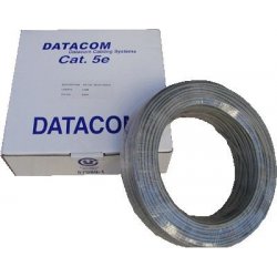 Datacom 1101 kabel drát C5E UTP PVC 100m, šedý