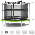 ZIPRO Jump Pro 252 cm + vnitřní bezpečnostní síť – Sleviste.cz