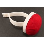 Jehelníček na ruku - červená - rozměr 7 cm x 12 cm – Zboží Dáma
