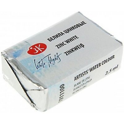 White Nights Akvarelová barva 2,5 ml Zinc White 100 – Sleviste.cz