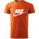 Sablio Tričko s potiskem BIKE oranžové – Sleviste.cz