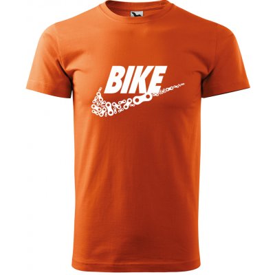 Sablio Tričko s potiskem BIKE oranžové – Sleviste.cz