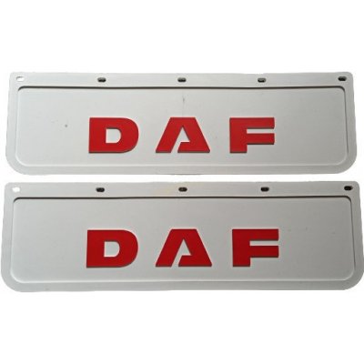 Zástěrka DAF - 60x18cm - bílá- sada 2ks Bílá, červené písmo