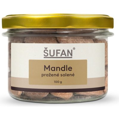 ŠUFAN Mandle pražené solené ve skle Španělsko 100 g