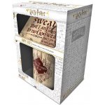 CurePink Dárkový set Harry Potter: Pobertův plánek Marauders Map hrnek přívěsek tácek hrnku GP85145 315 ml – Zboží Dáma