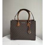 Michael Kors Mercer large logo satchel kabelka brown acorn hnědá – Hledejceny.cz