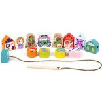 Cubika dřevO Baby Pohádka navlékací set 12 dílků – Hledejceny.cz