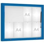 PROCITY Venkovní vitrína model 1000 8 x A4, plexi, modrá | Zboží Auto
