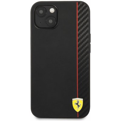 Pouzdro Ferrari Smooth and Carbon Effect iPhone 13 černé