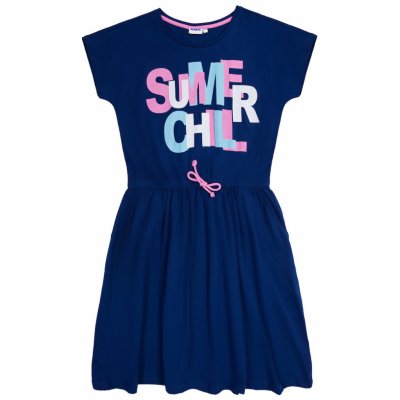 Winkiki Kids Wear dívčí šaty Summer Chill navy