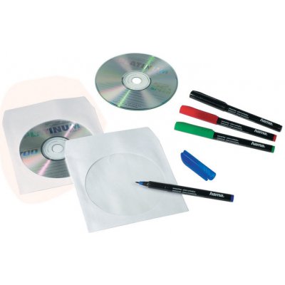 Obálky na CD / DVD - 100 ks / bílá